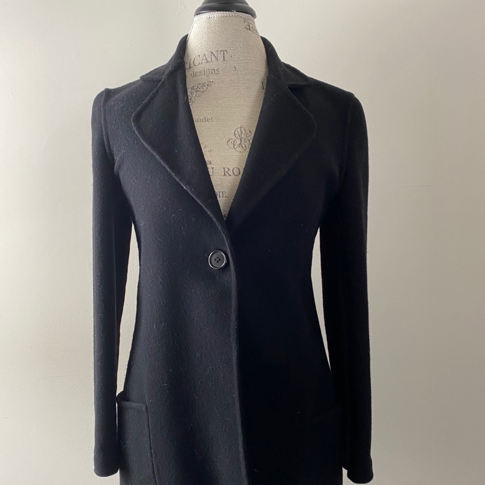 Giorgio Armani Size 38 Black Wool Cashmere Coat